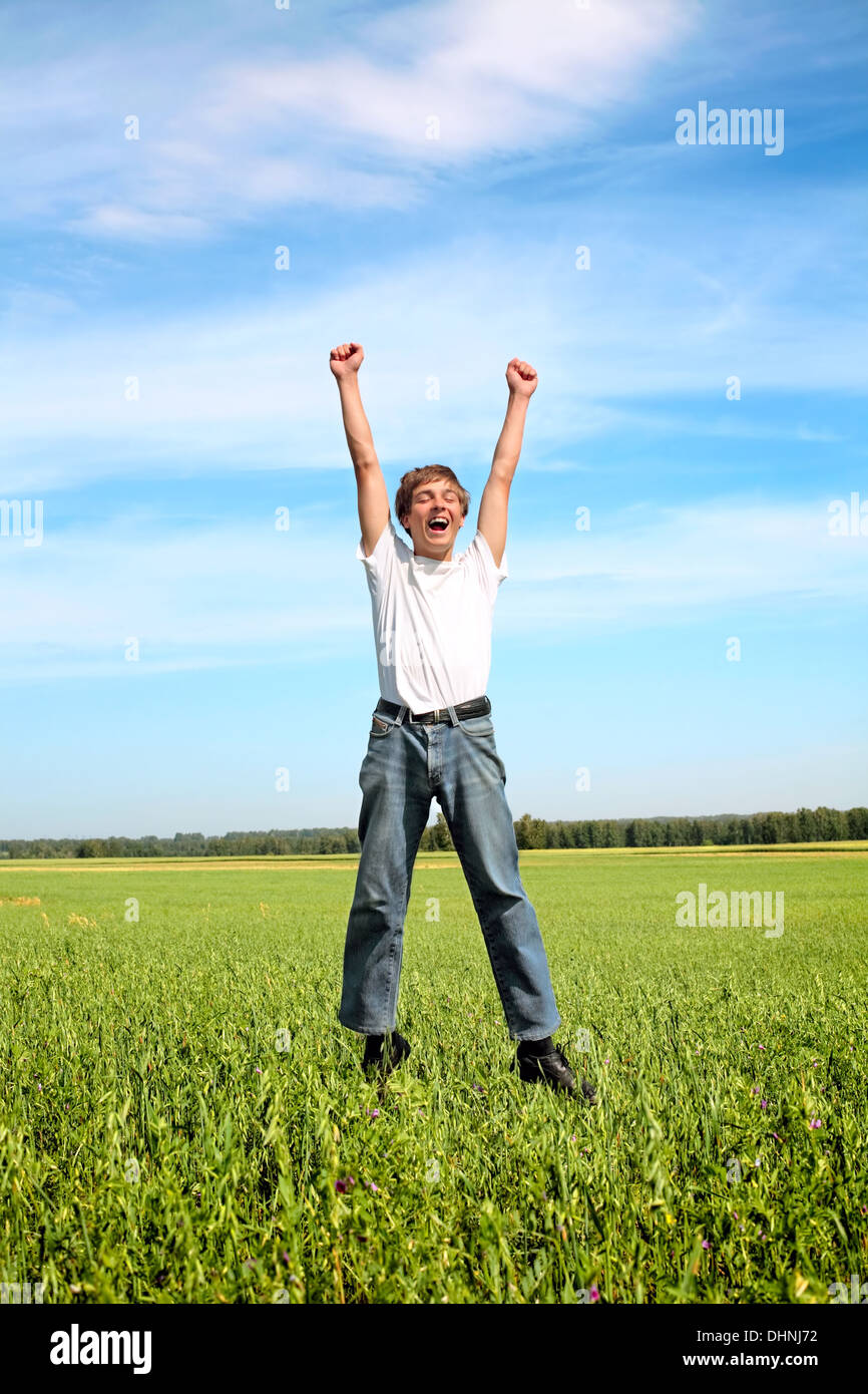 Happy teenager male hi-res stock photography and images - Alamy