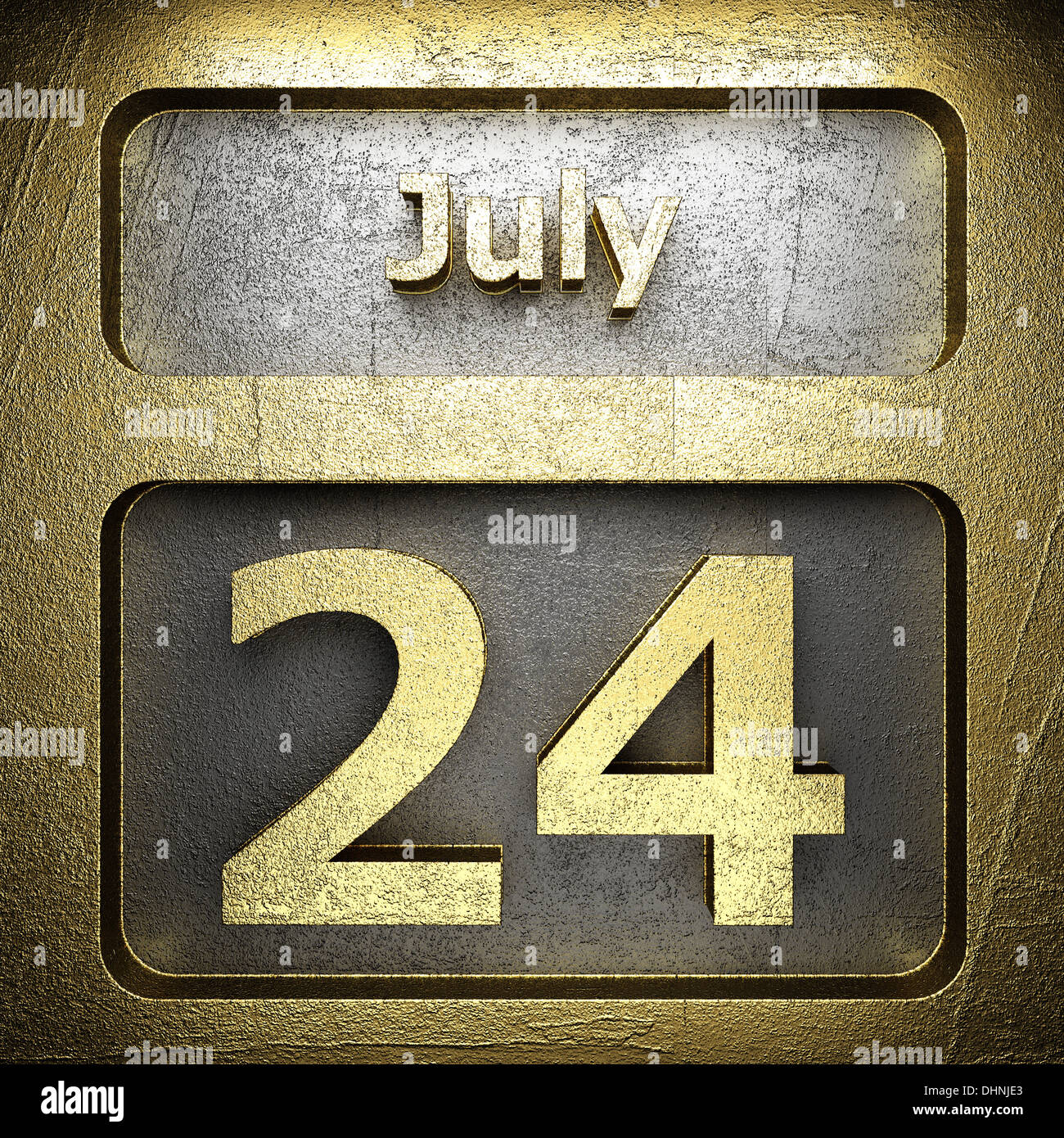 july 24 golden sign Stock Photo - Alamy