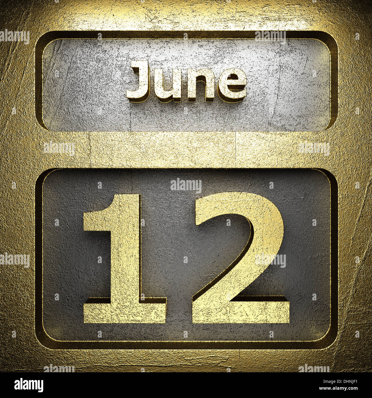 june 12 golden sign Stock Photo Alamy