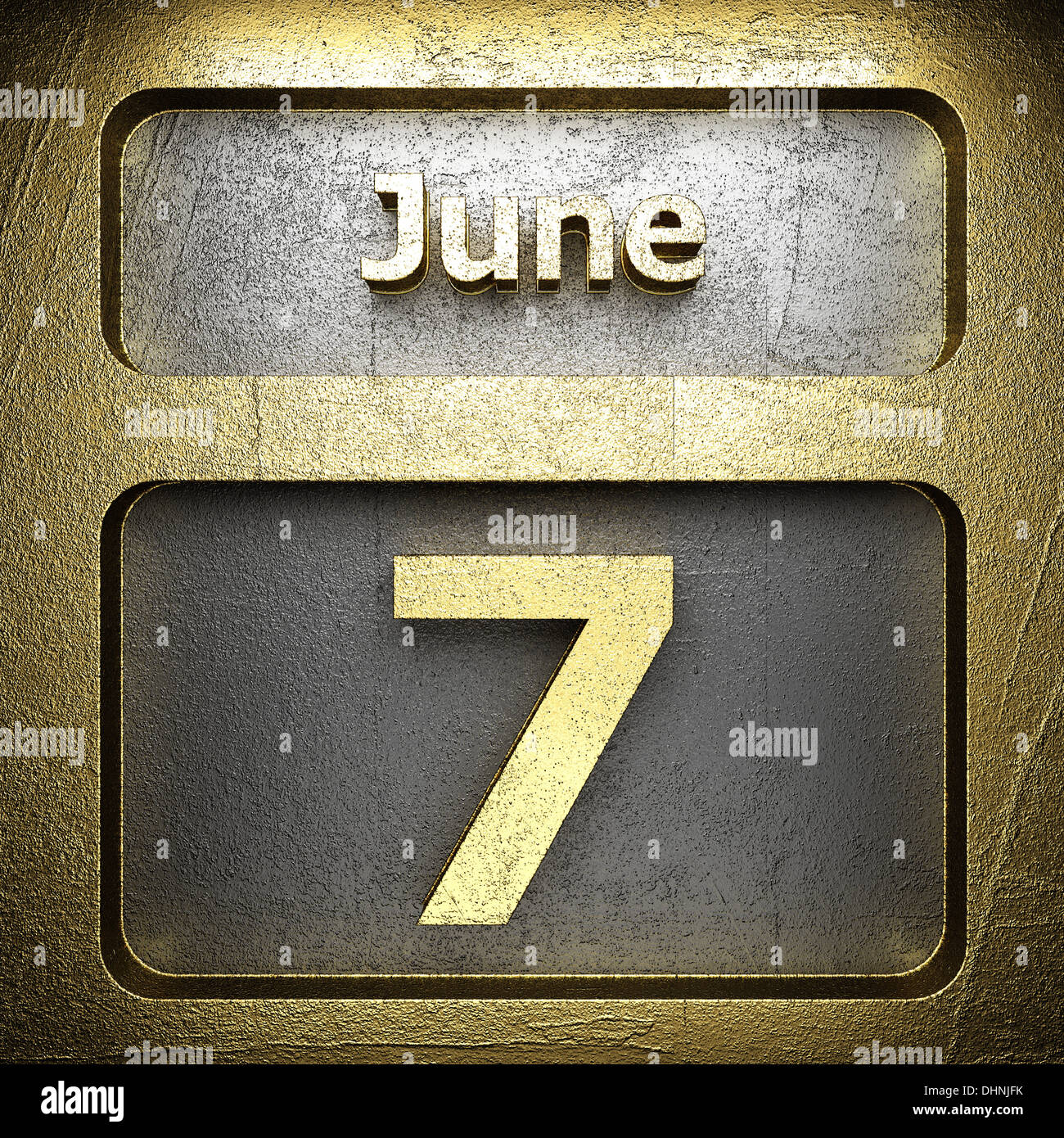 june 7 golden sign Stock Photo - Alamy