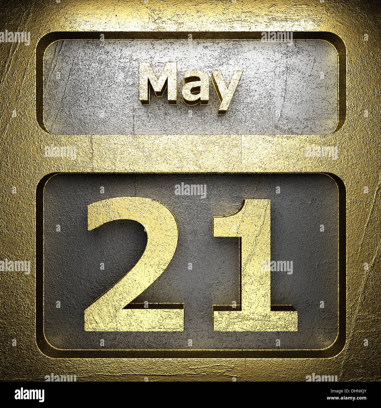 may 21 golden sign Stock Photo - Alamy