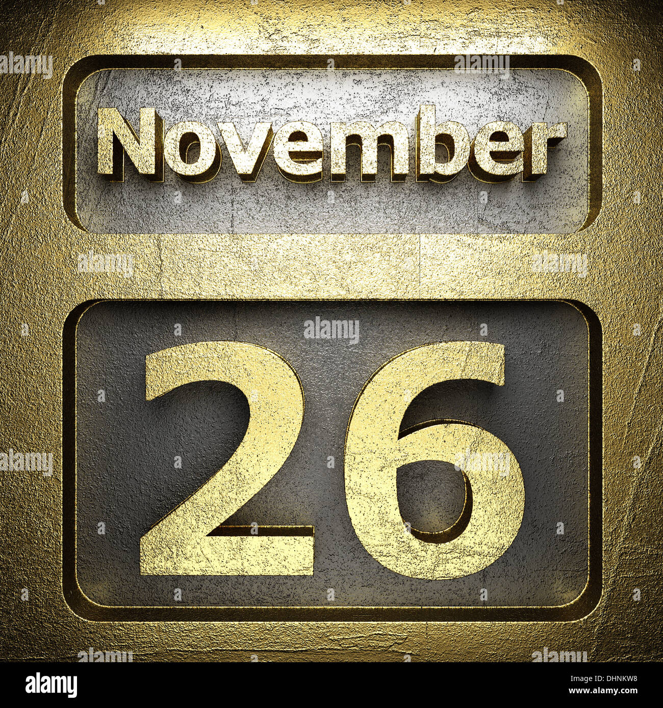 november 26 golden sign Stock Photo - Alamy