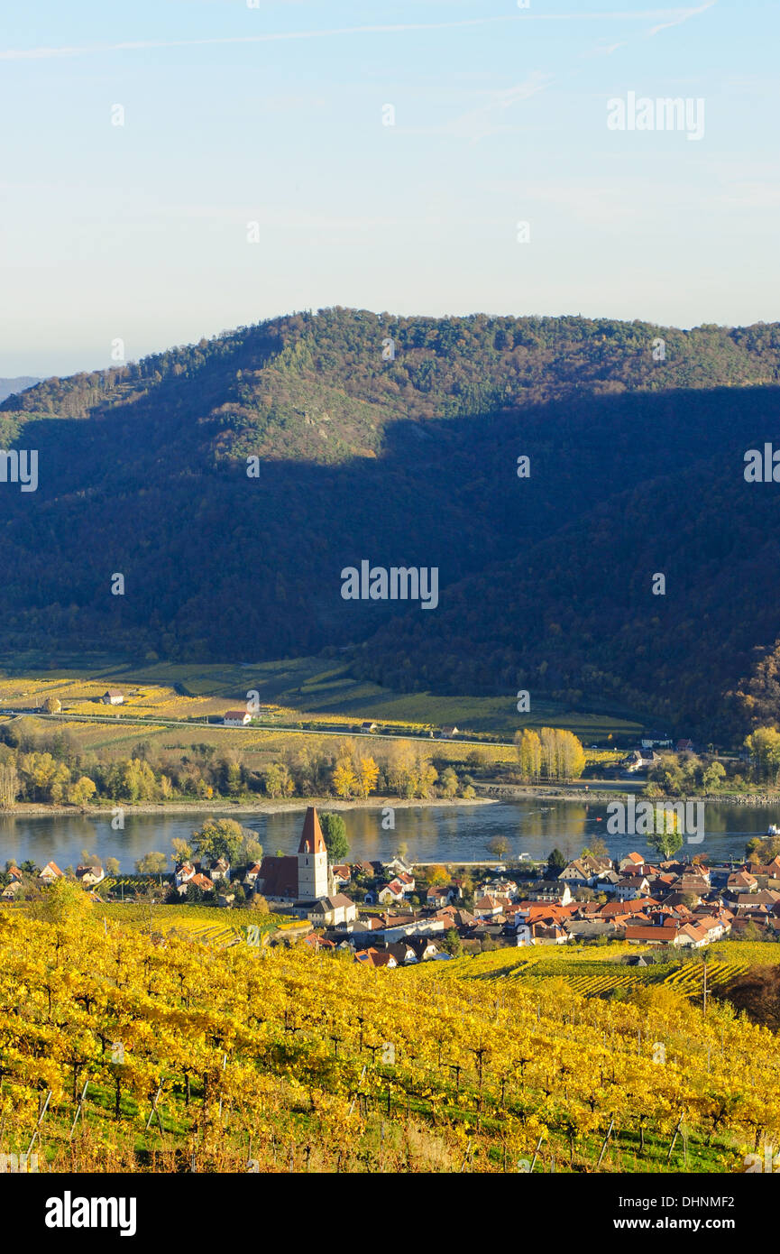Austrian World Heritage Wachau in autumn, Austria, Lower Austria, Wachau, Weissenkirchen Stock Photo