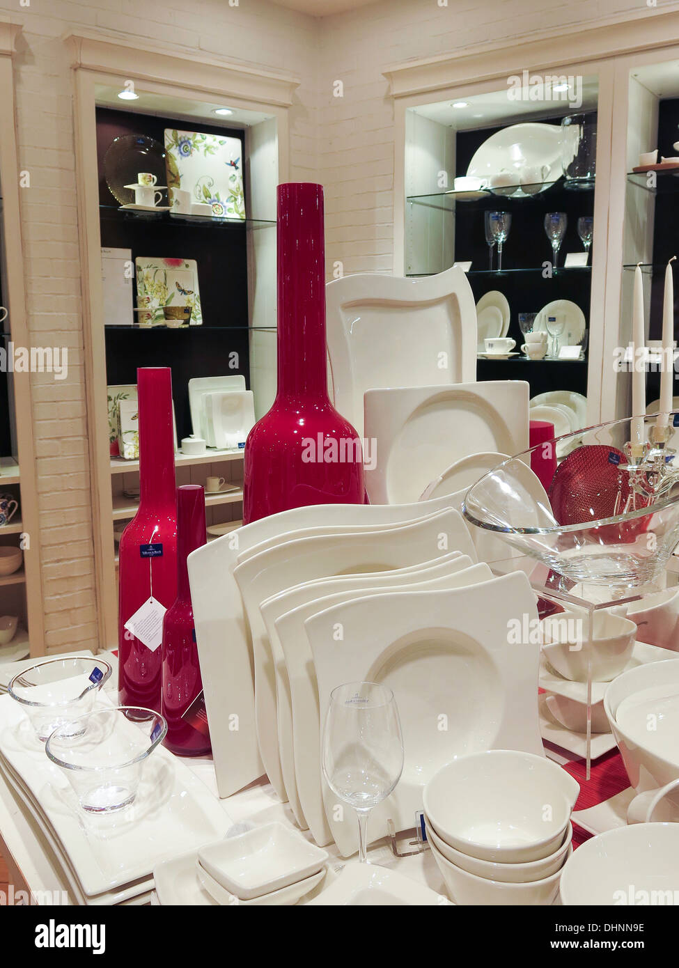 China Display in Bloomingdale's Department Store, NYC Stock Photo