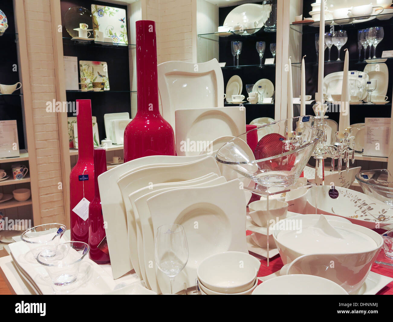 China Display in Bloomingdale's Department Store, NYC Stock Photo