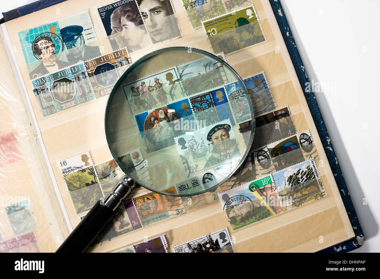 stamp album collection Stock Photo - Alamy