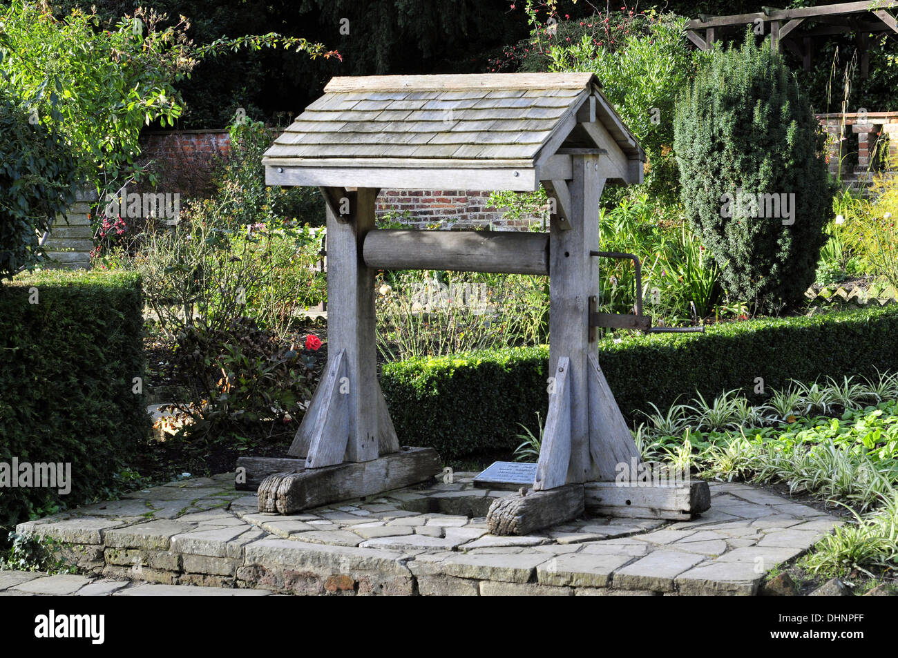 A view of an old well in Stretham Common, London. Stock Photo