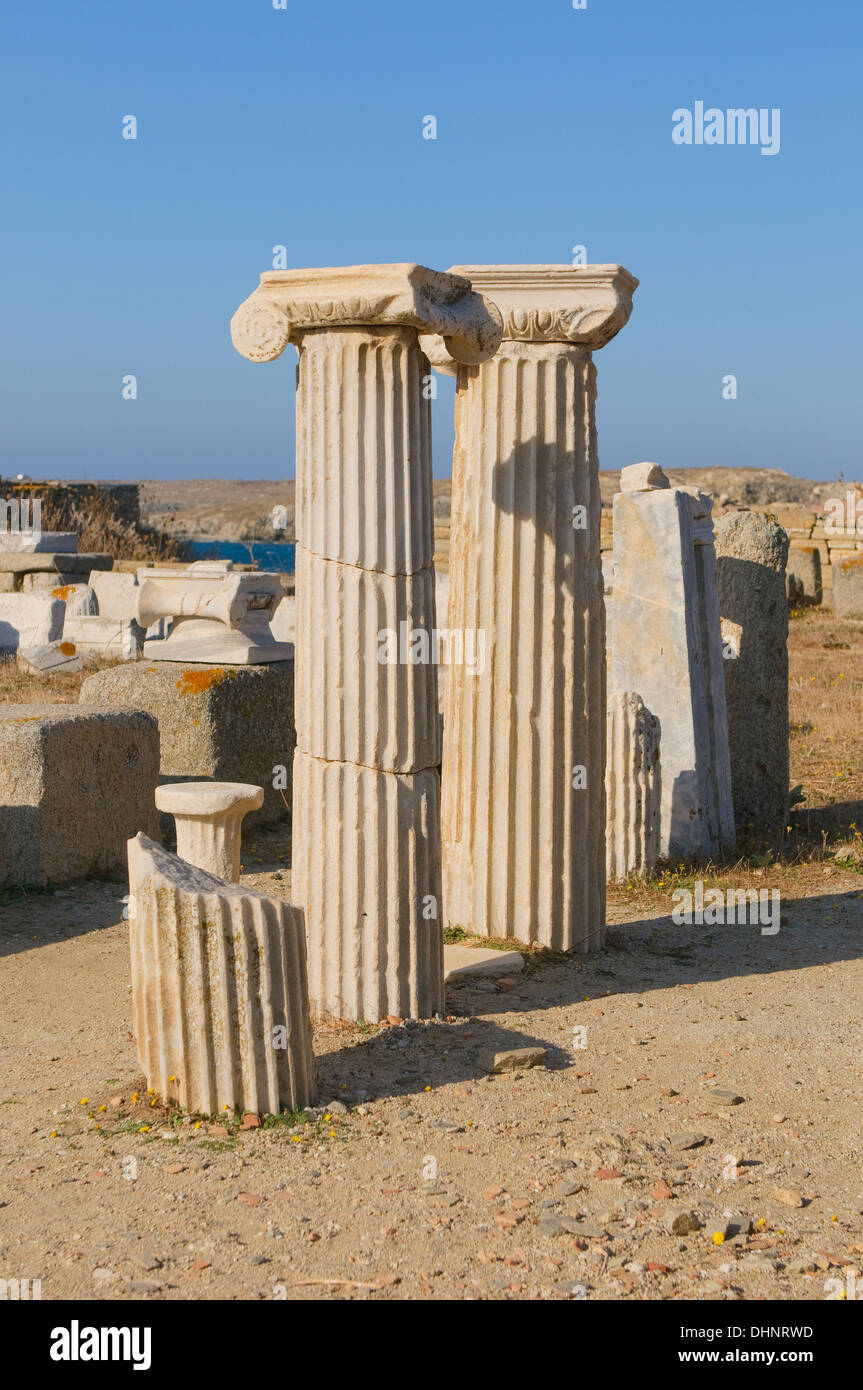 Ruins of Delos, Greece Stock Photo