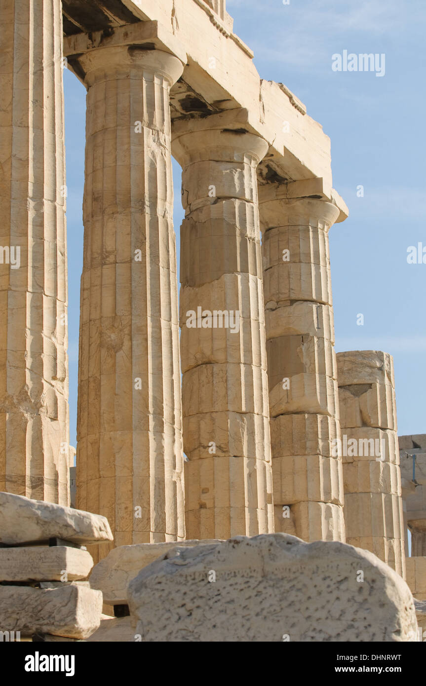 greek columns, acropolis, athens Stock Photo Alamy