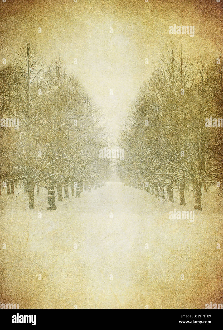 grunge image of winter landscape Stock Photo - Alamy