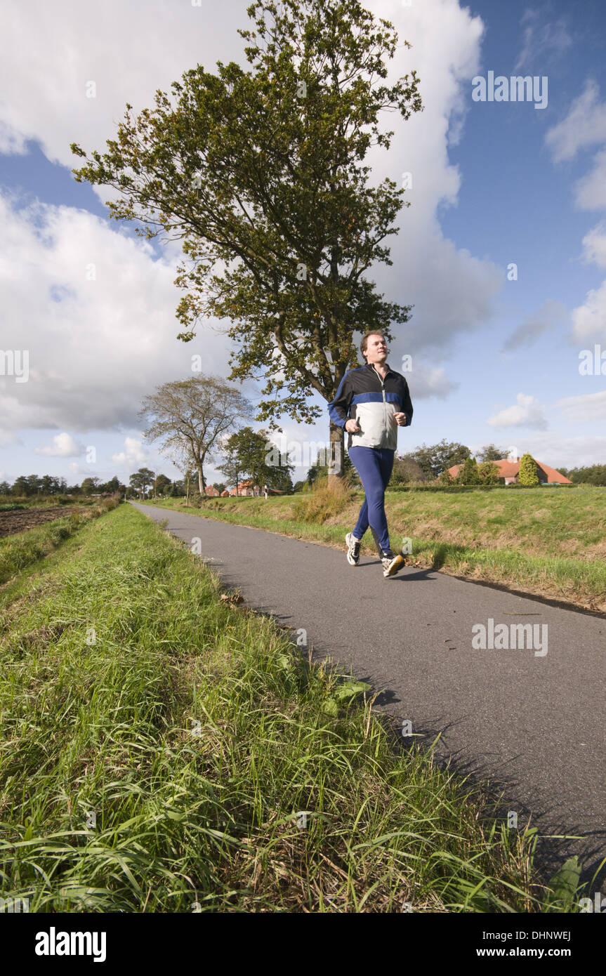 single jogger Stock Photo