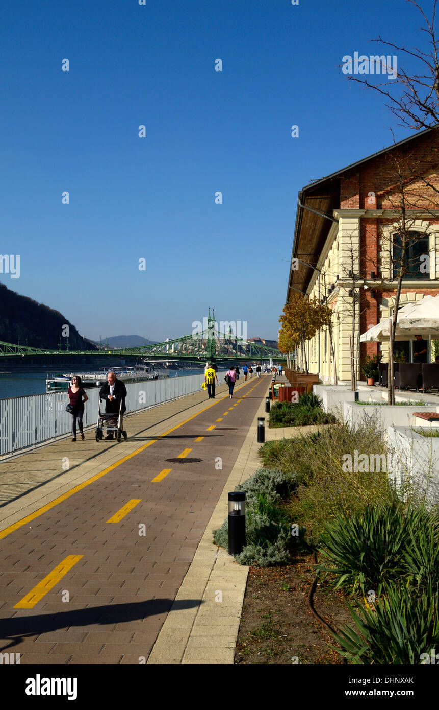 CET Central European Time building Bálna Whale Budapest Hungary Danube Stock Photo