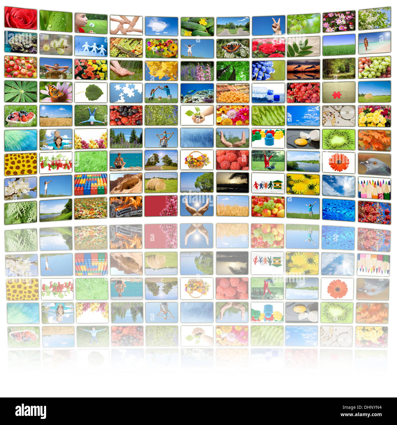 Tv screen showing pictures Stock Photo - Alamy