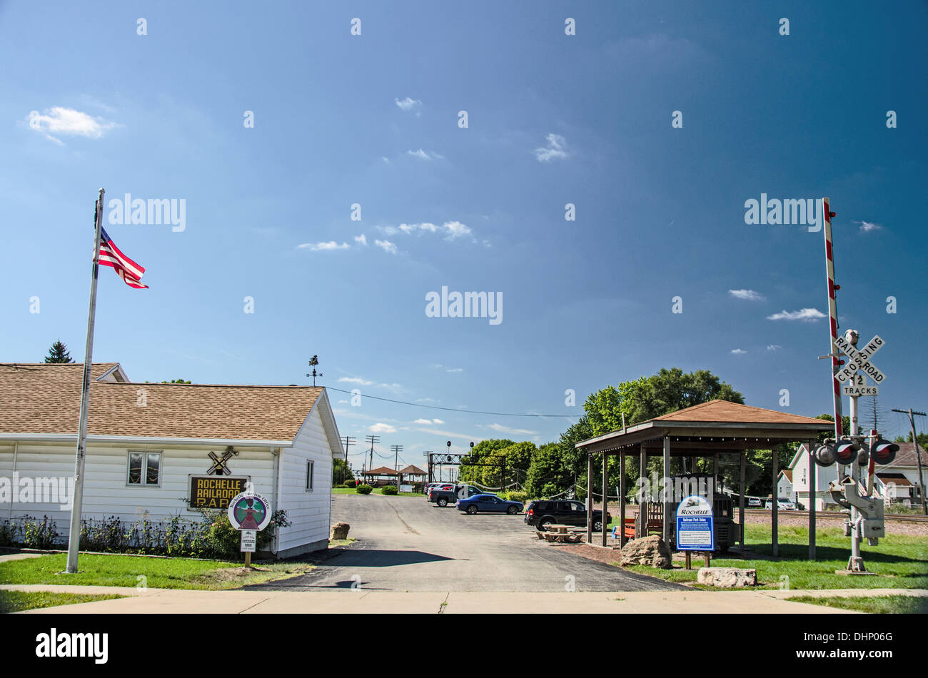 The Rochelle Railroad Park in Rochelle, Illinois, a town along the