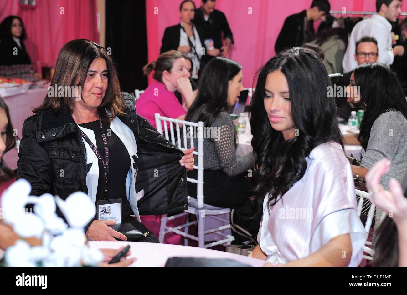 New York, NY, USA. 13th Nov, 2013. Adriana Lima, Mother backstage for