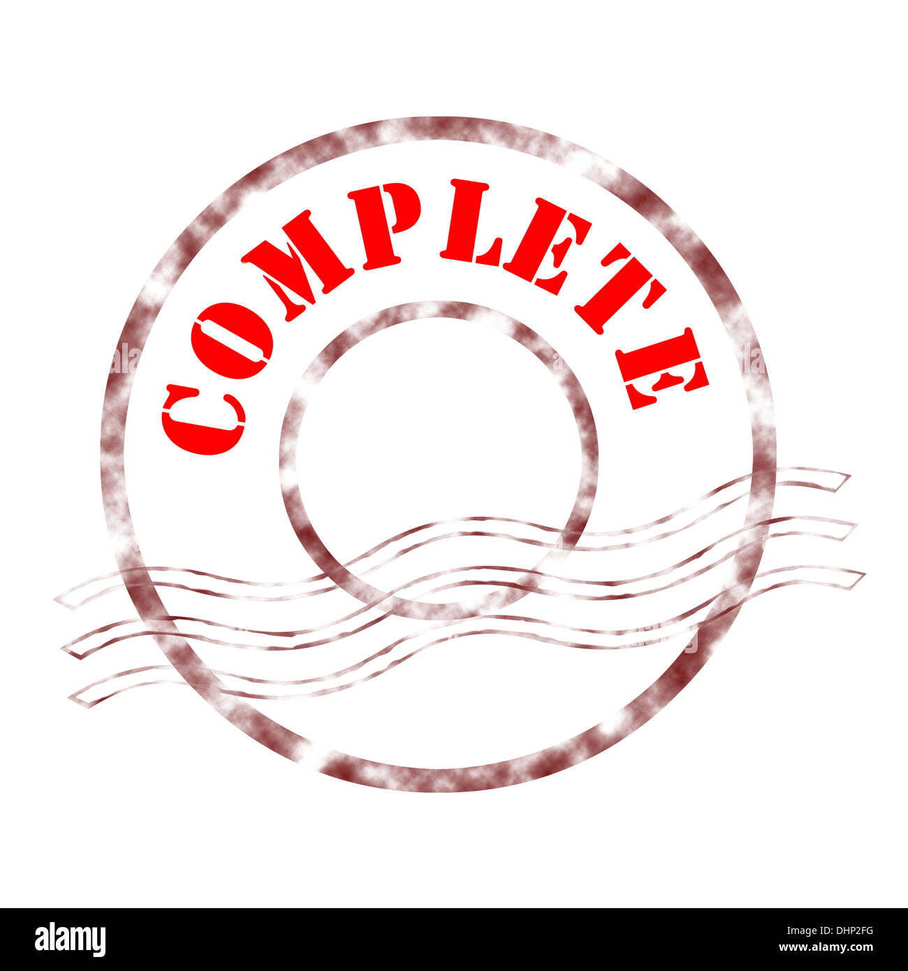 Sign complete stamp labeled in red color Stock Photo - Alamy