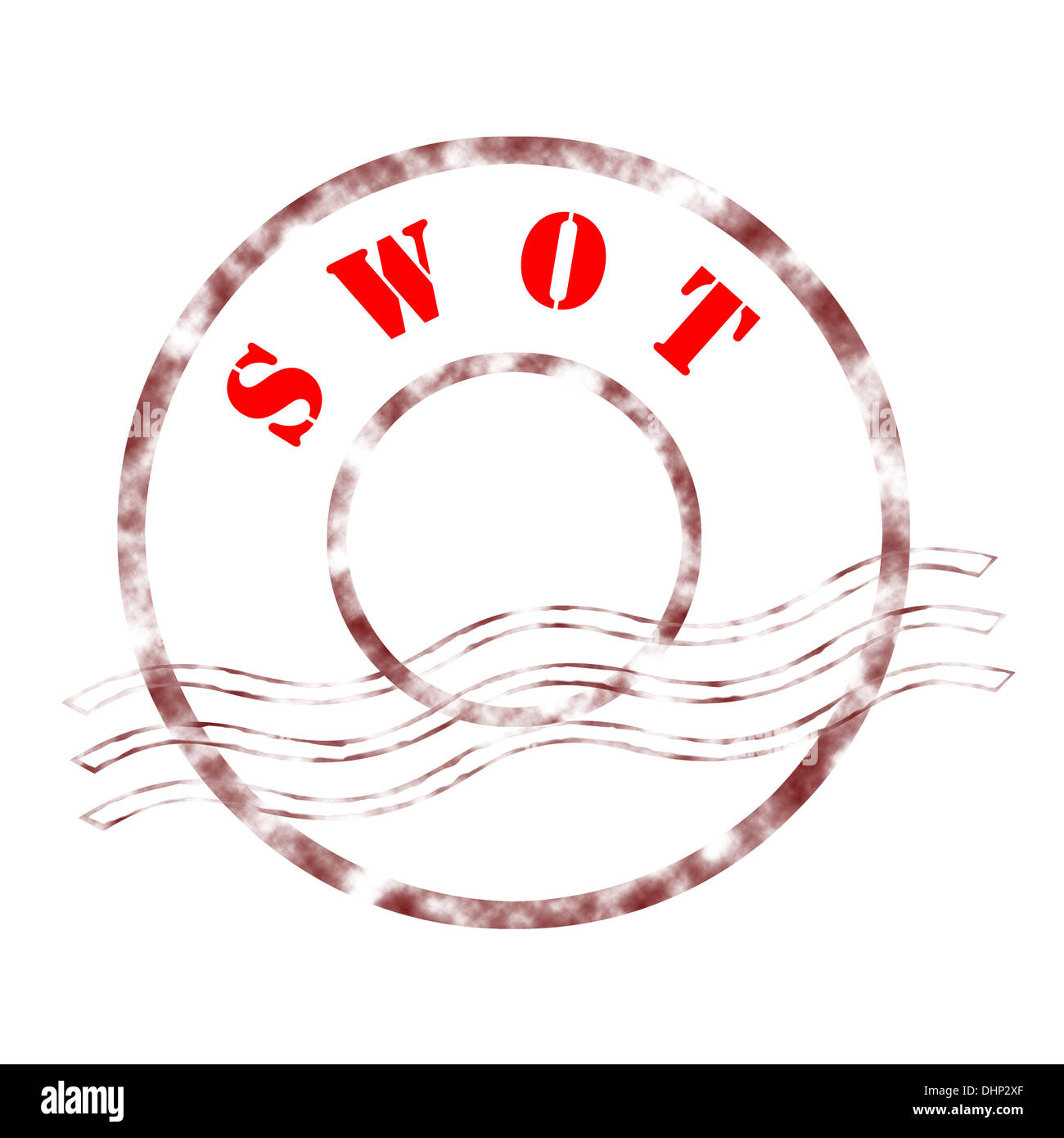Sign swot stamp labeled in red color. Stock Photo