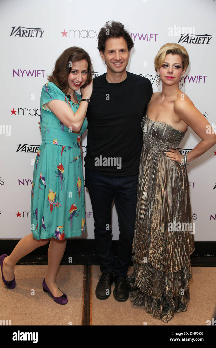 Kristen Schaal, Bennett Miller, Lady Rizo aka Amelia Zirin-Brown  NYWIFT's 13th Annual Designing Women Awards held at Macy's - Arrivals  New York City, USA - 10.05.12 Stock Photo