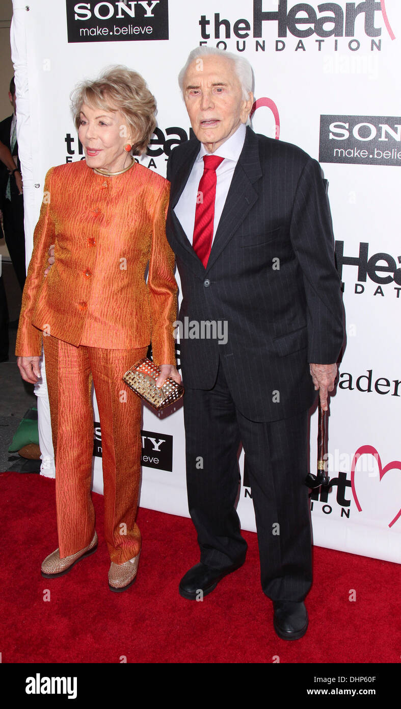 Kirk Douglas, Anne Douglas The Heart Foundation Gala Los Angeles, California - 10.05.12 Stock Photo