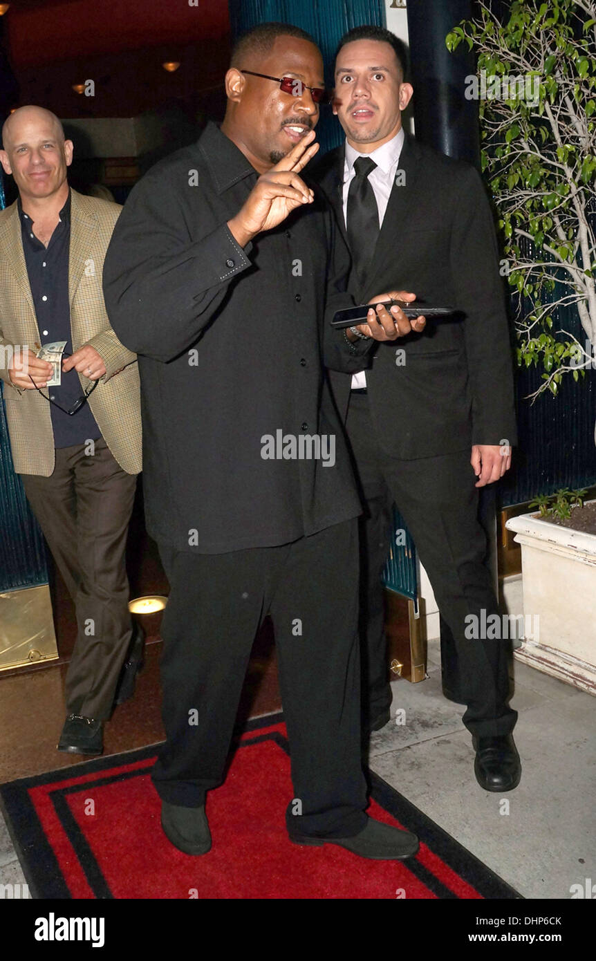 Martin Lawrence leaves Mastro's restaurant in Beverly Hills Los Angeles