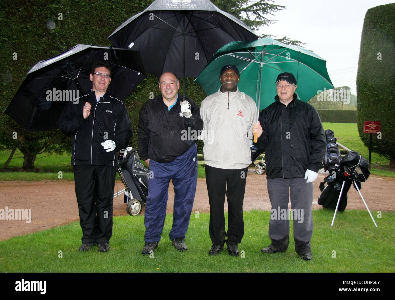 Luther Blissett and his team  The Celebrities Guild of GB: Celebrity AM Golf Classic 2012 held at Dyrham Park County Club Dyrham Park, Hertfordshire - 10.05.12 Stock Photo