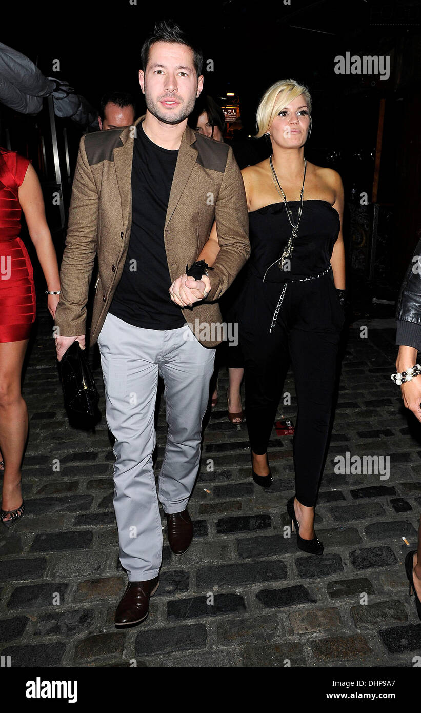 Kerry Katona with Steve Alce leaving Shaka Zulu in Camden London, England - 12.05.12 Stock Photo