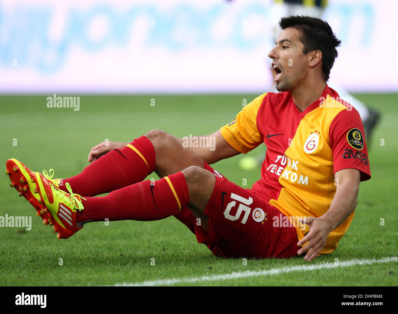 Milan Baros Turkish Super Lig (Super League) - Fenerbahce v Galatasaray -  held at Sukru Saracoglu Stadium Galatasaray are crowned champions after a  goalless draw with arch-rivals Fenerbahce. The stadium descended into