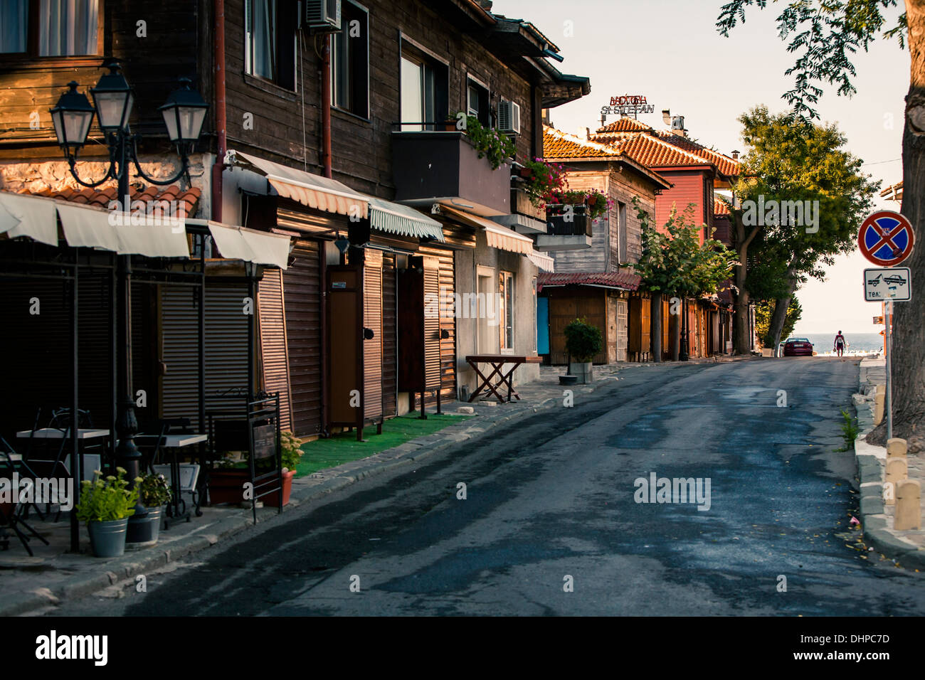 Street of Nessebar, Bulgaria 2013 Stock Photo