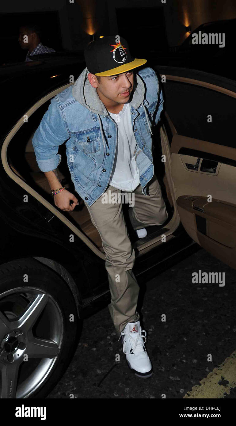 Rob Kardashian arrives at Whiskey Mist. Rumored girlfriend Rita Ora ...
