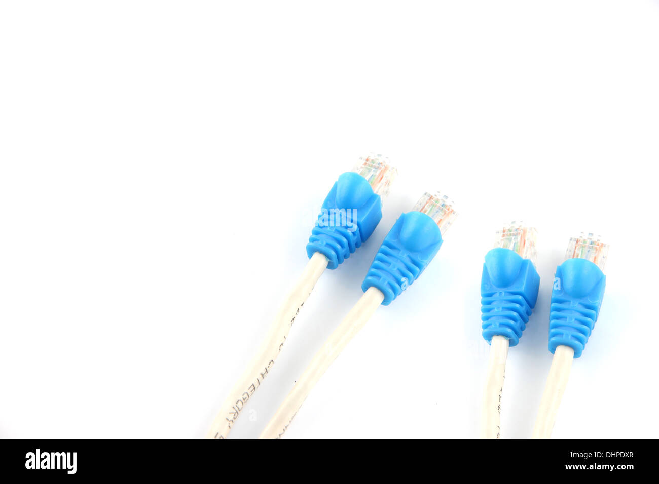The Picture of Blue LAN Cables. Stock Photo