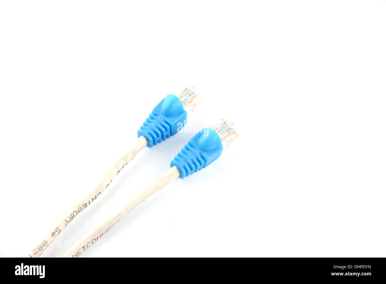 The Picture of Blue LAN Cables. Stock Photo