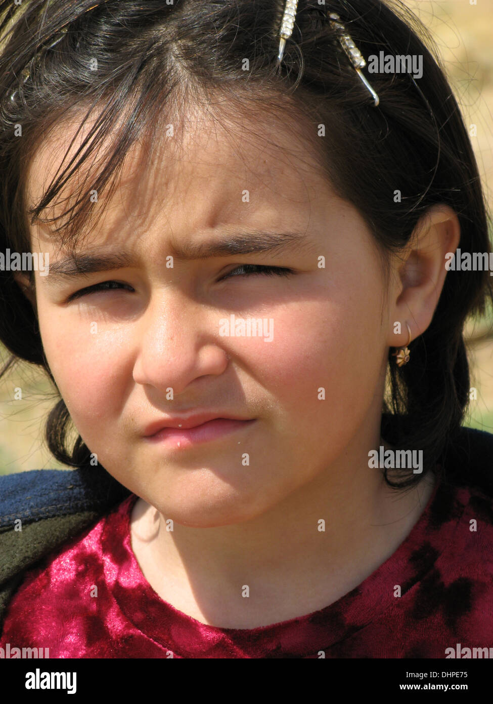 Traditional girl in Samarkand, Uzbekistan Stock Photo