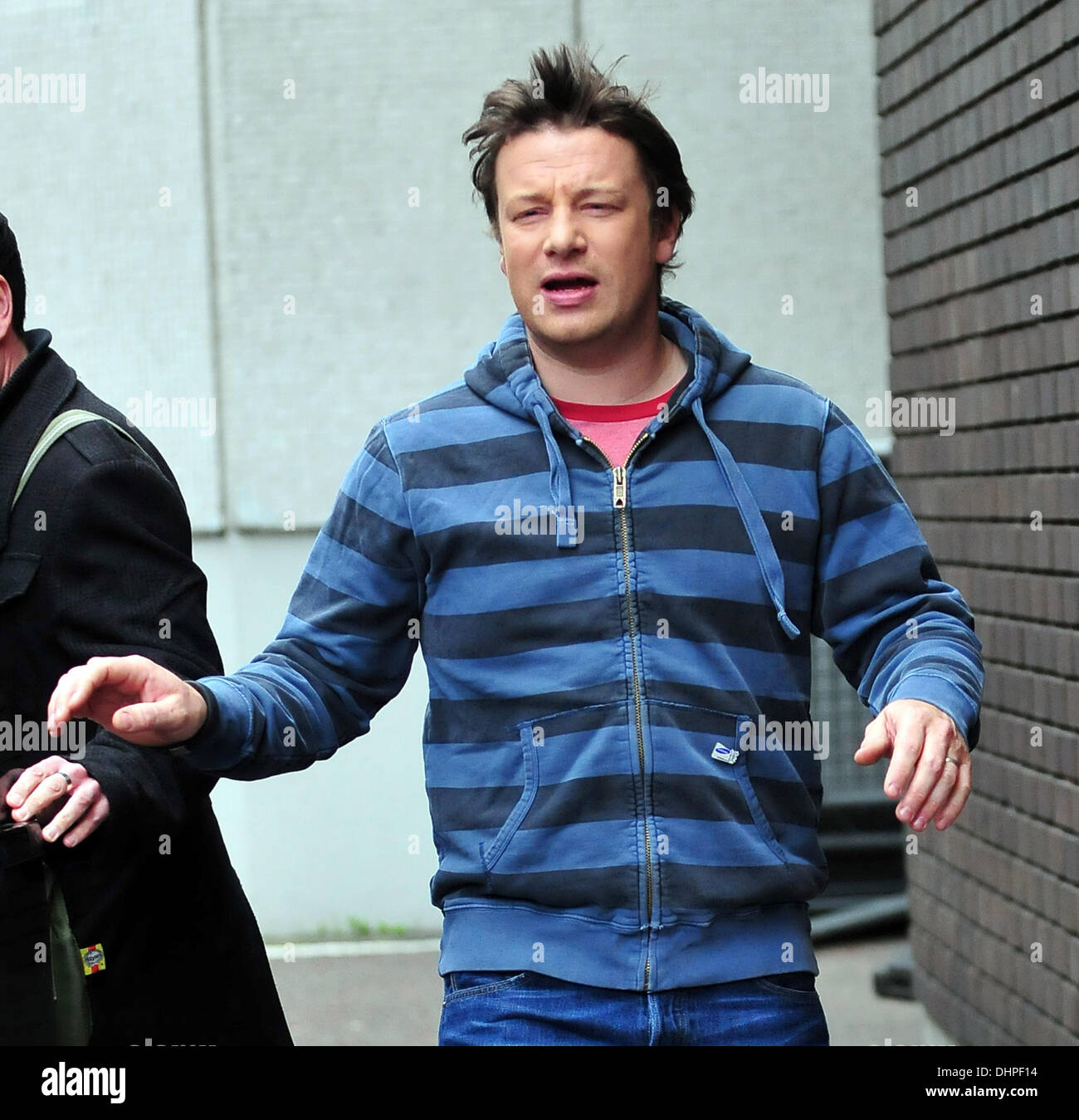 Jamie Oliver arrives at the ITV studios London, England - 14.05.12 Stock Photo