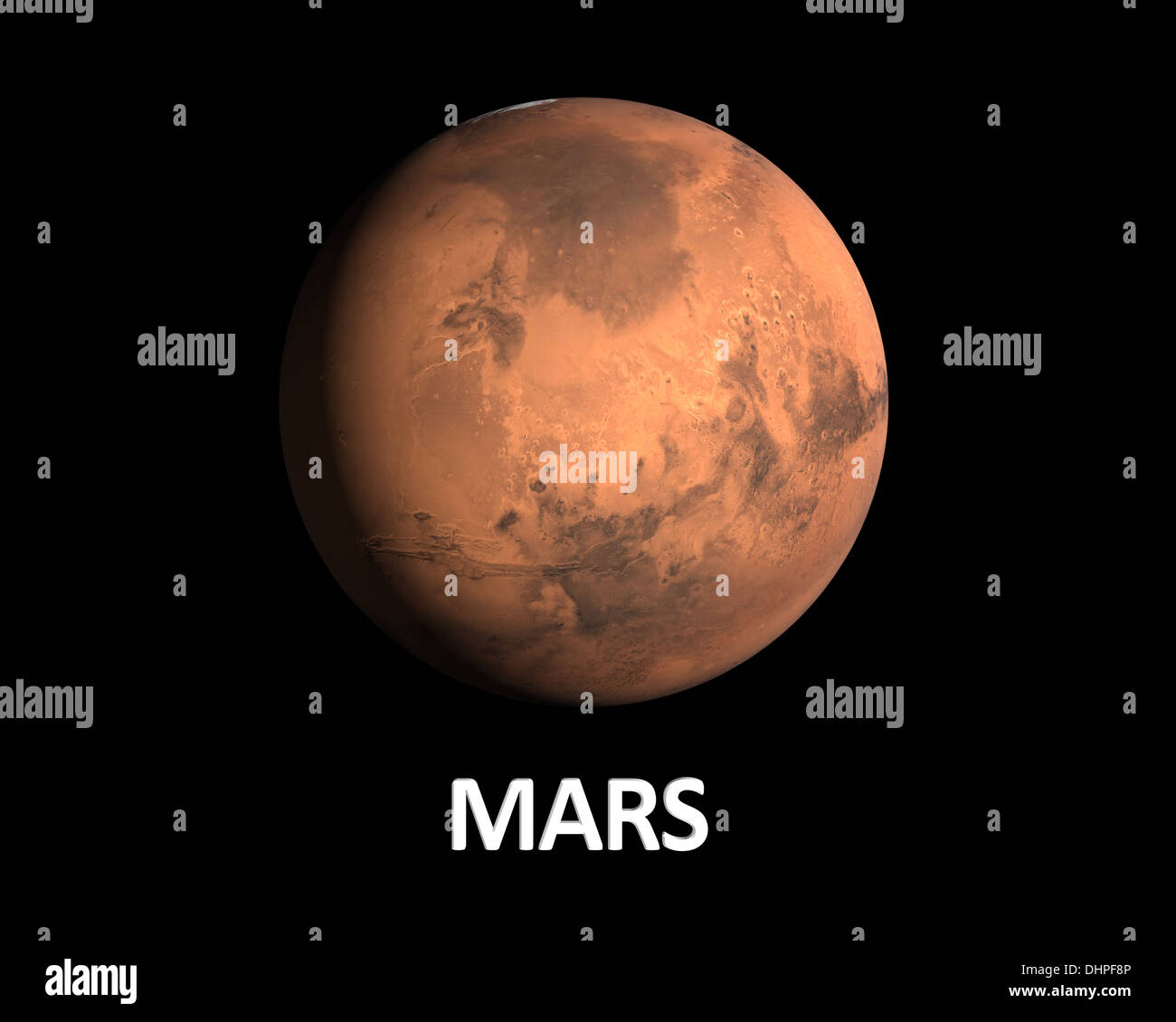 Mars Transcript Background A rendering of the Planet Mars on a clean black background with english ...