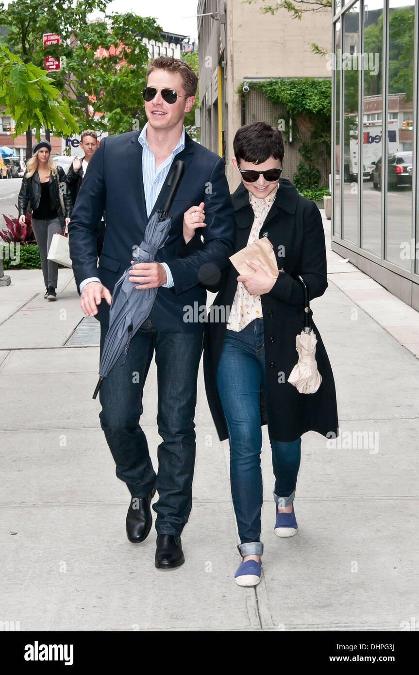 Ginnifer Goodwin and Josh Dallas return to their hotel in Manhattan New