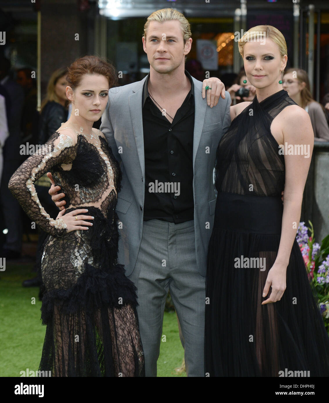 Kristen Stewart, Chris Hemsworth and Charlize Theron World Premiere of Snow  White and the Huntsman held at the Empire and the Odeon - Arrivals London,  England - 14.05.12 Stock Photo - Alamy, image size:1133x1390