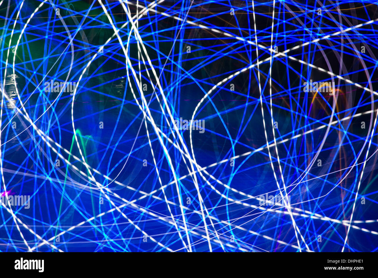 Abstract image of colored lights with movement Stock Photo