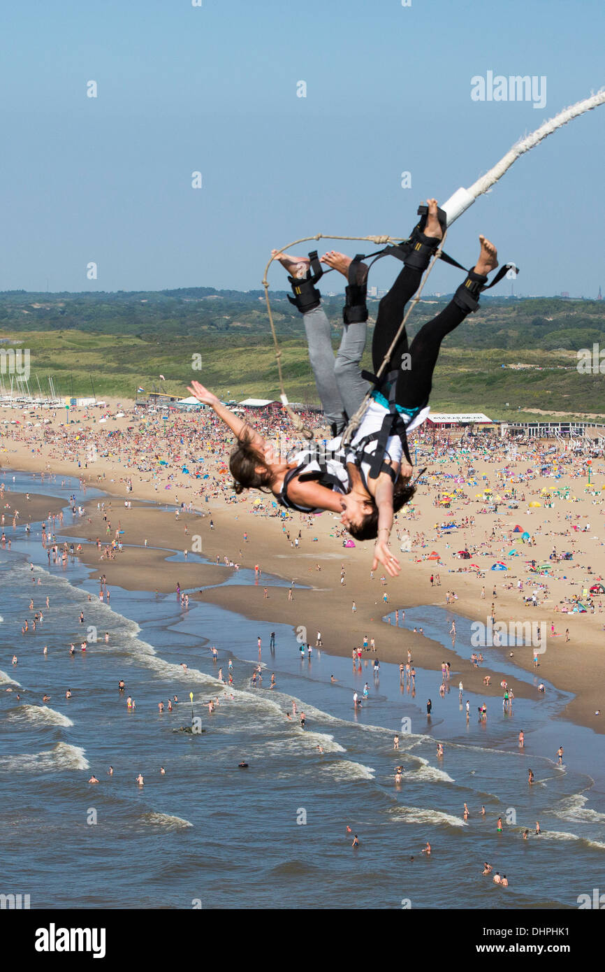 Woman hanging upside down from hi-res stock photography and images - Alamy