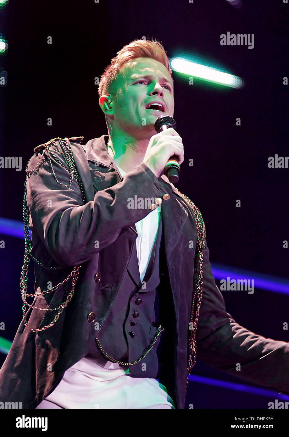 Nicky Byrne of Westlife performing on their 'Farewell' Tour at the