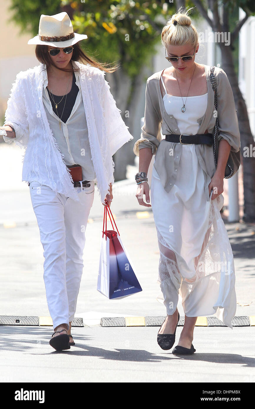 Amber Heard and Tasya Van Ree head to Ron Herman to do some shopping Los Angeles, California - 15.05.12 Stock Photo