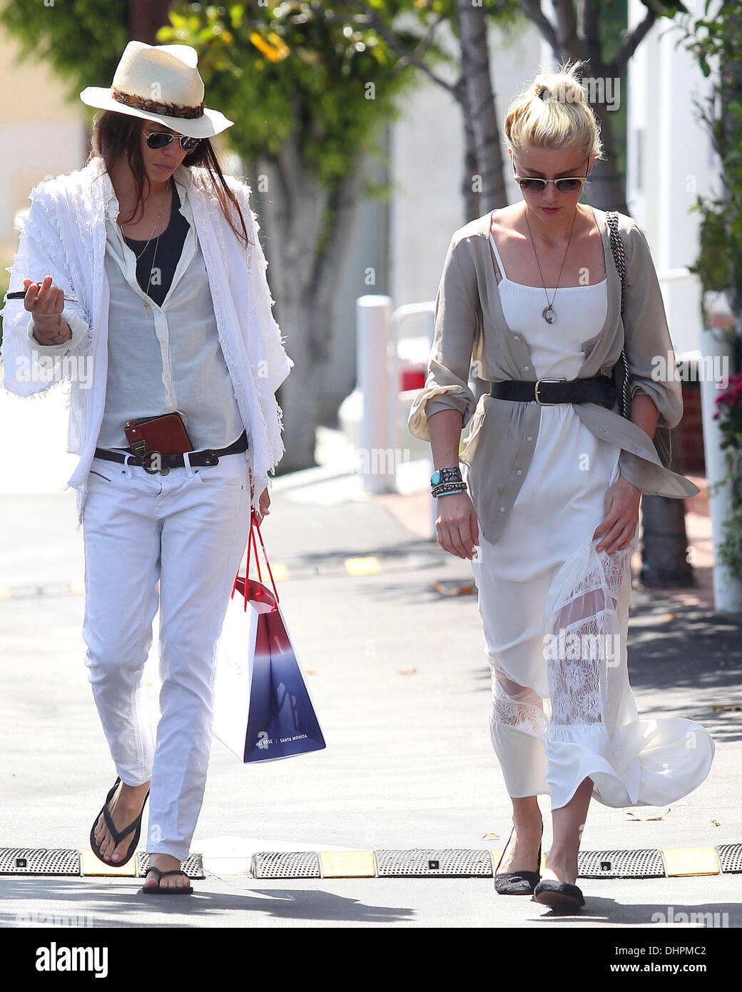 Amber Heard and Tasya Van Ree head to Ron Herman to do some shopping Los Angeles, California - 15.05.12 Stock Photo