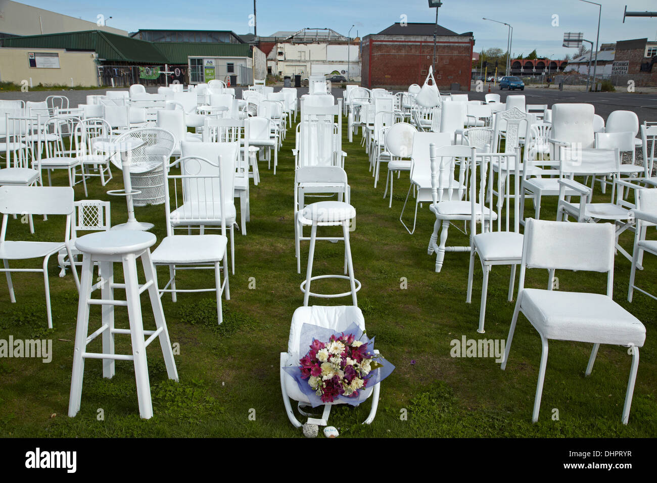 185 Empty Chairs Memorial For 2011 Earthquake Victims