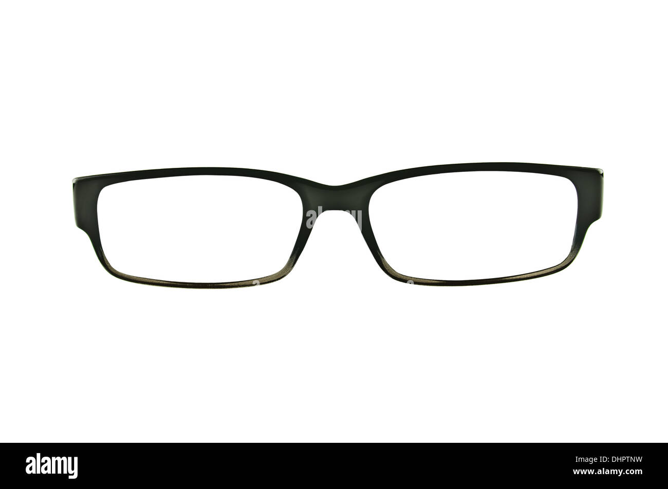 Black eyeglasses frames isolated on pure white Stock Photo