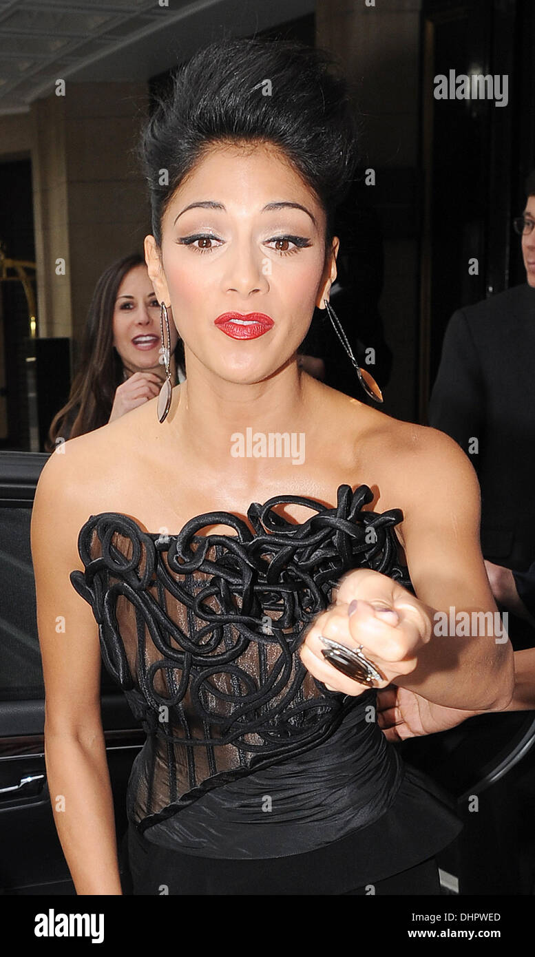 Nicole Scherzinger leaving the Dorchester Hotel London, England - 16.05