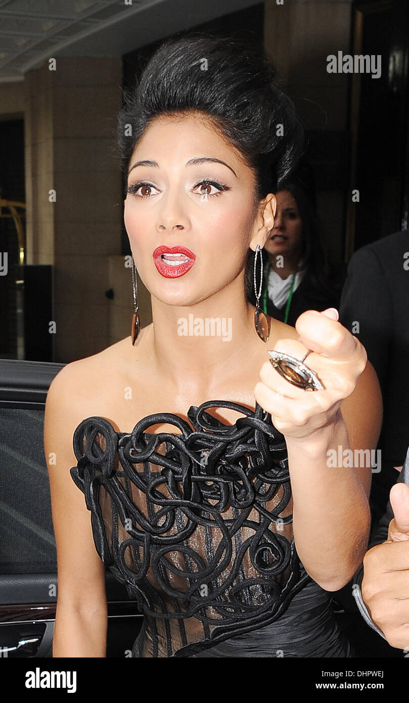 Nicole Scherzinger leaving the Dorchester Hotel London, England - 16.05