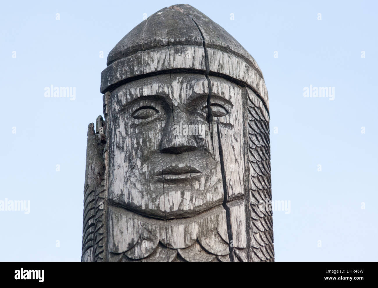 wooden statue of the ancient pagan god. Dubno, Ukraine Stock Photo Alamy