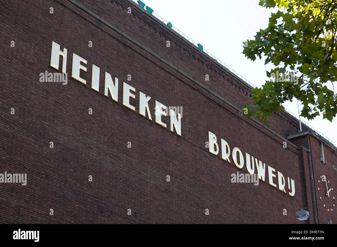Facade of the Heineken building in Amsterdam, Netherlands Stock Photo