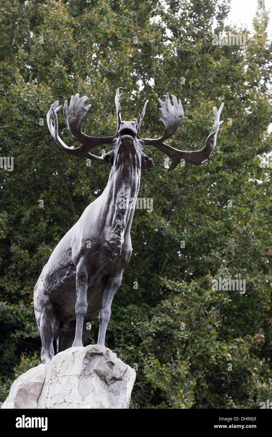 Close-up of the reindeer at the top of the site Stock Photo