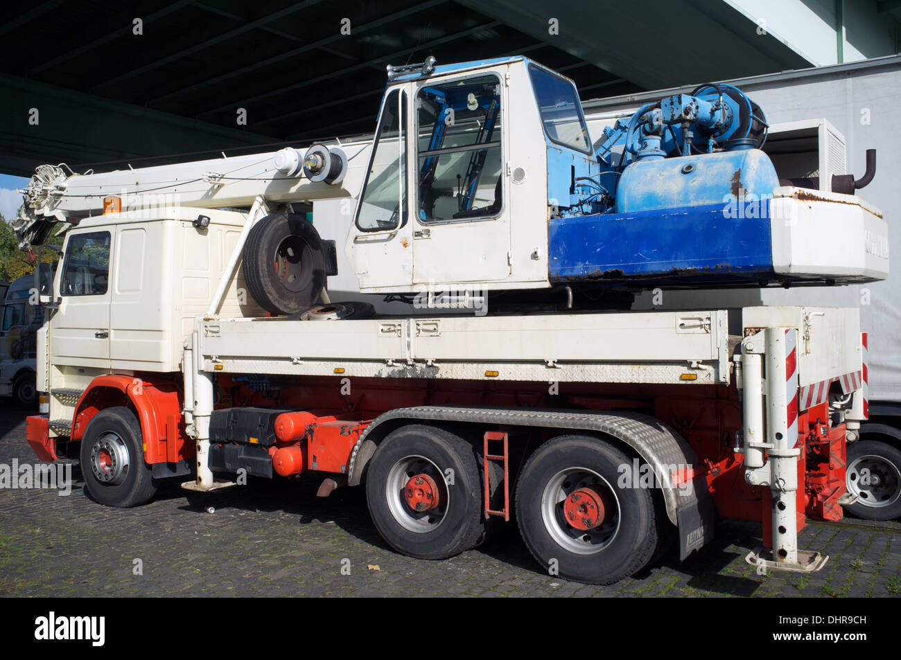 Scania truck crane Stock Photo