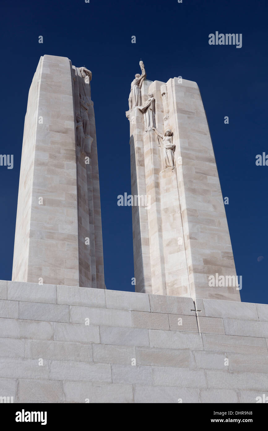The two towers of the Vimy Ridge memorial Stock Photo Alamy